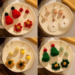 3 Pair Set: Yarn Dangle Earring (assorted Designs)