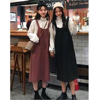 Turtleneck Long-sleeve Top / Jumper Midi A-line Dress