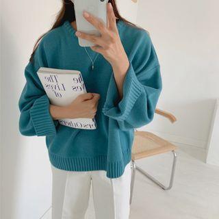 Round-neck Plain Oversize Sweater