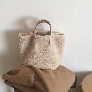 Furry Short Handle Tote Bag