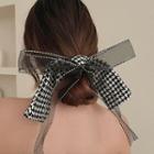 Houndstooth Bow Hair Clip Bow - Houndstooth - Black & White - One Size