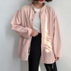 Drawstring Waist Snap-button Jacket