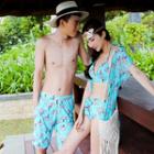 Couple Floral Bikini Set / Beach Shorts