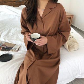 Button-up Shirtdress With Sash