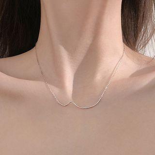 Wavy Necklace 925 Silver - Silver - One Size
