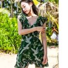 Printed Sleeveless A-line Chiffon Dress