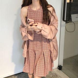 Pocket Detail Shirt / Printed Halter A-line Dress