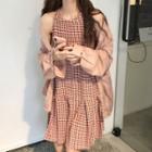Pocket Detail Shirt / Printed Halter A-line Dress