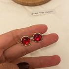 Rhinestone Stud Earring Stud Earring - 1 Pair - Red - One Size