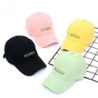 Embroidered Rainbow Lettering Baseball Cap Jx 243y - Lettering - White - One Size