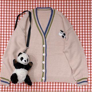 Cow Embroidery Cardigan