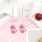 Acrylic Dog Drop Earring 3179 - Dog - Pink - One Size