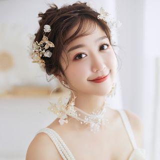 Wedding Set: Branches Headband + Dangle Earring