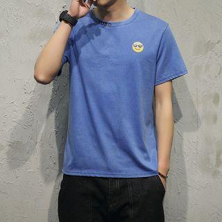 Emoji Print Short Sleeve T-shirt