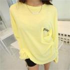 Slit Pocket-front Loose-fit T-shirt
