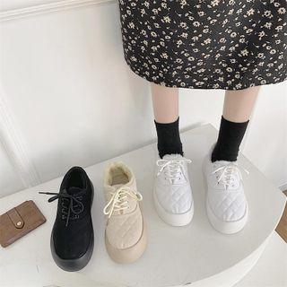 Quilted Lace Up Oxfords