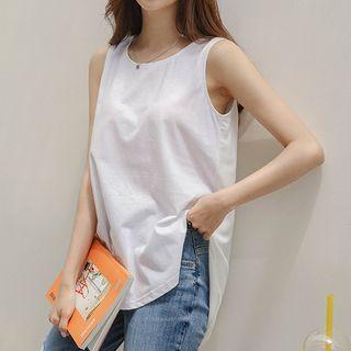 Chiffon-back Sleeveless Top