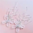 Rhinestone Lace Butterfly Bridal Hair Clip Set White - One Size