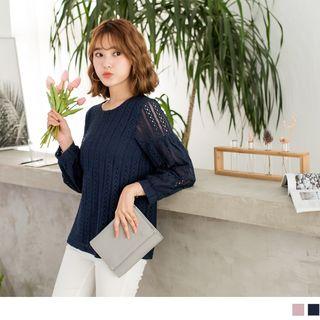 Puff Sleeve Lace Top