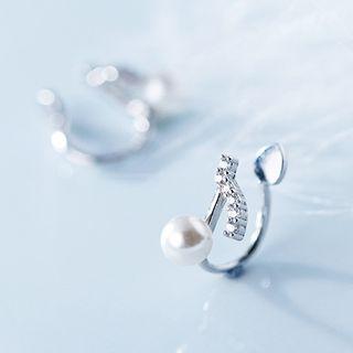 925 Sterling Silver Musical Note Clip-on Earring As Shown In Figure - One Size