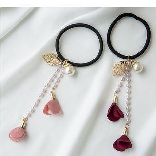 Faux-pearl Tassel Hair Tie
