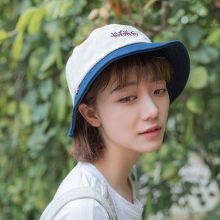 Lettering Colour Block Bucket Hat