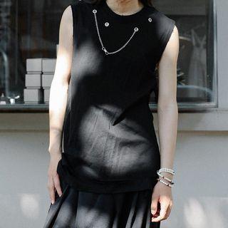 Chain Detail Oversized Tank Top