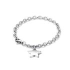 Simple Fashion Star 316l Stainless Steel Bracelet For Men Silver - One Size