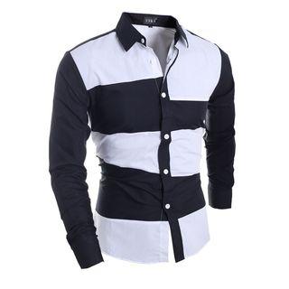 Color Block Long Sleeve Shirt