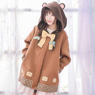 Biscuit Print Hooded Jacket