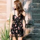 Floral Embroidered Swimdress