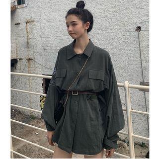 Long-sleeve Badged Shirt