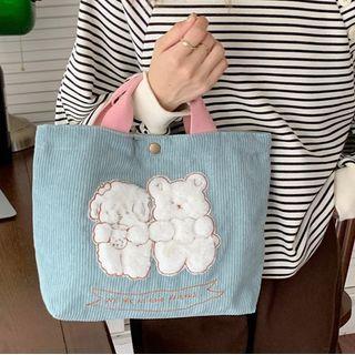 Cartoon Corduroy Lunchbox Bag