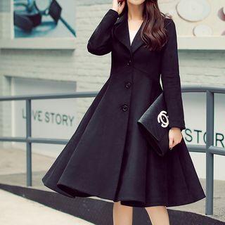 A-line Single-breasted Coat