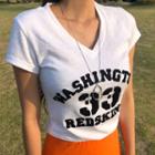 Letter Patch Slim-fit T-shirt