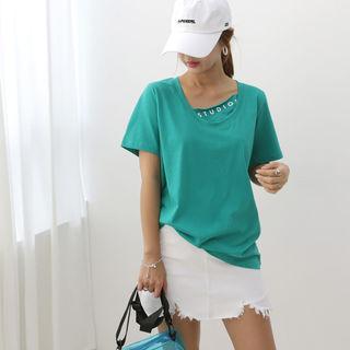 Flap-detail Layered T-shirt