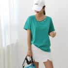 Flap-detail Layered T-shirt