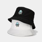 Octopus Embroidered Bucket Hat