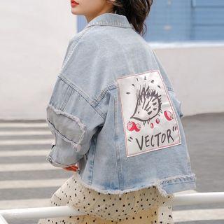 Hedgehog Applique Denim Jacket