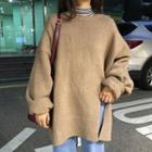 Slit Sweater Camel - One Size