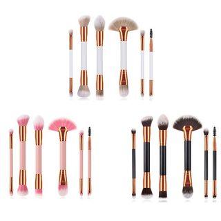Set Of 6: Dual Head Makeup Brush