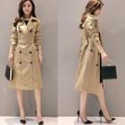 Double-breasted Studded Trench Coat