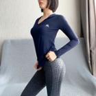 Hooded Logo Long-sleeve Sports T-shirt