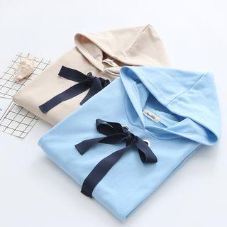 Ribbon Accent Hoodie