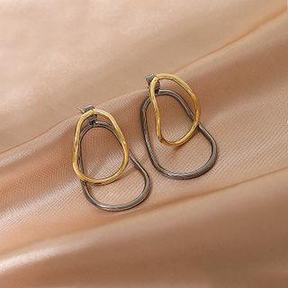 Alloy Cutout Asymmetrical Stud Earring As Shown In Figure - One Size