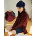 Turtle-neck Loose-fit Knit Top