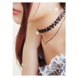 Faux-pearl Layered Choker