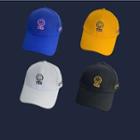 Lettering Smiley Face Embroidered Baseball Cap