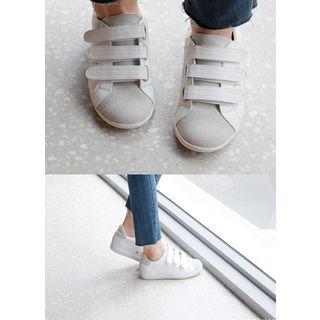 Perforated Faux-suede Trim Sneakers