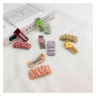 Plaid Chenille Hair Clip